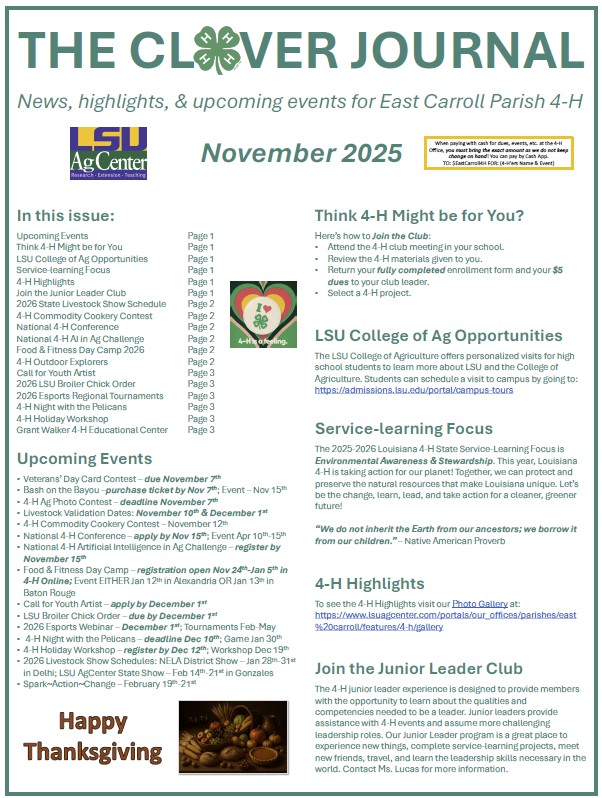 The Clover Journal, November 2025